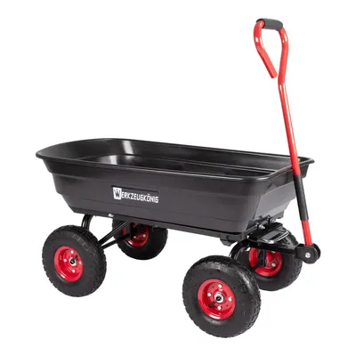 Produktbild von Werkzeugkönig Gartenwagen mit Kippmulde, lenkbare Vorderachse, 300 kg