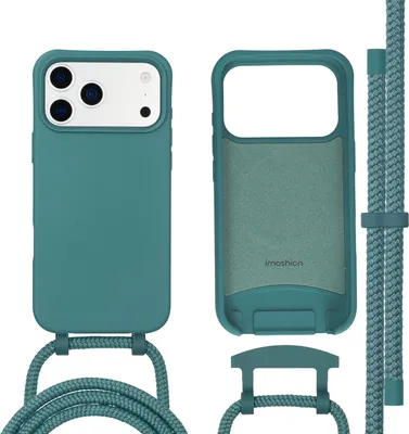 Produktbild von imoshion Color Backcover mit abnehmbarem Handykette und MagSafe iPhone 17 Pro - Dunkelgrün
