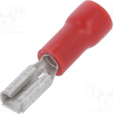 Image de 20x Connecteurs : plats, pour câbles de section 0,5 à 1 mm², épaisseur 0,5 mm, longueur 2,8 mm, pour conducteurs isolés ST-002/R