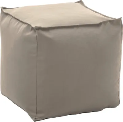 Produktbild von Puff Annalaura, Multifunktionshocker, 100%  Italy, Relaxsessel aus gepolstertem Stoff, Cm 45x45h45, Beige