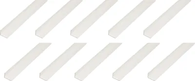 Produktbild von Alberts 10 x Winkelprofil, PVC, weiß, 25 x 20 x 2 mm, Länge 2 m