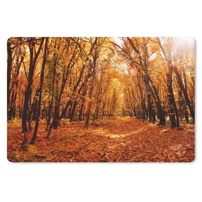 Produktbild von MuchoWow® Mauspad Mousepad Herbst - Wald - Laub - Jahreszeiten 27x18 cm - Mousepads - Maus Mat - Pad - Mausunterlage - Büroartikel - Desk Matten
