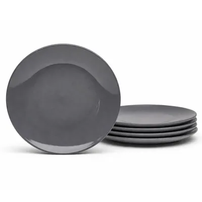 Produktbild von Speiseteller Malmö 27 cm anthrazit 6er-Set Steingut – Van Well – spülmaschinen- & mikrowellengeeignet