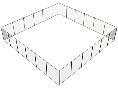 Productafbeelding van Zwembadhek - Zwembadafsluiting - Pool Fence - Veiligheidshek - Zwembadomheining - Zwart Gecoat Roestvrij Staal