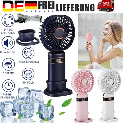 Produktbild von HANDFAN Mini Handventilator tragbarer faltbarer USB Lüfter Akku Ventilator Rosa