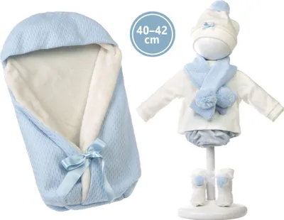 Immagine prodotto di Vestiti Llorens M738-61 per bambola NEW BORN taglia 40-42 cm