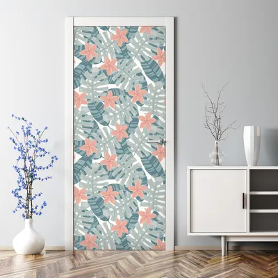 Produktbild von Dekorative Türaufkleber selbstklebend Klebefolie Aufkleber Schwarze Palmen 70 x 200 cm