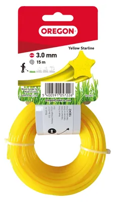 Produktbild von Mähfaden Oregon 3mm Gelb 15m sternförmig 69-458-Y Rasentrimmer Faden