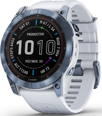 Produktbild von Garmin fēnix 7X, 3,56 cm (1.4"), MIP, Touchscreen, WLAN, GPS, 89 g