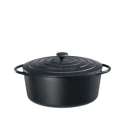 Zdjęcie produktu dla Küchenprofi 0402001033, 7 l, Czarny, Ceramika, Gaz, Halogen, Indukcja, Płyta jednolita, Żeliwo, Czarny, Żeliwo