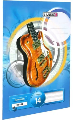Zdjęcie produktu dla LANDRE Notenheft A4 8 Blatt 80 g/qm Lineatur 14 25Stk