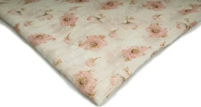 Produktbild von Bedruckter Chiffon, Muster 8, Creme 50 x 150 cm