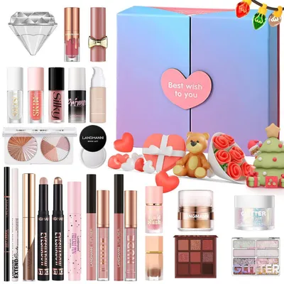 Immagine prodotto di Set regalo di cosmetici, 26 pezzi: ombretti, primer, correttore, lucidalabbra, blush, eyeliner