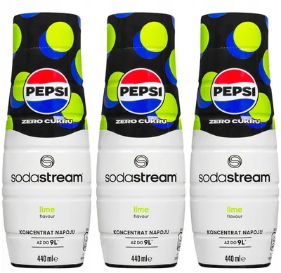 Image de SodaStream Pepsi Max Lime Sirop pour boissons Zéro sucre (bouteille de 0,44l)