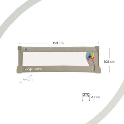 Produktbild von Famanu Bettgitter 150 x 68 cm Beige - Kindersicherheitsbarriere