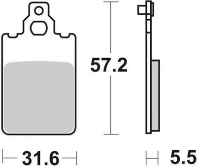 Productafbeelding van SBS remblokken set voorzijde, geschikt voor YAMAHA motorfietsen, model DT 109HF