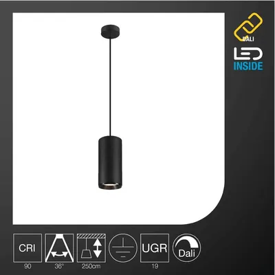 Produktbild von SLV 1005790 NUMINOS XL, Pendelleuchte schwarz 36W 4000K 36°