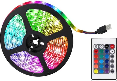 Obrázek produktu pro LED světelný pásek RGB DC5V Flexibilní lampa -lepicí páska USB -TV -světelný pásek s dálkovým ovládáním