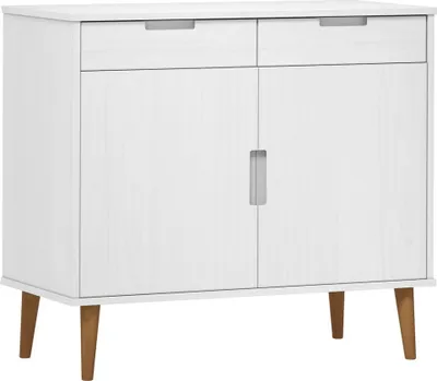 Produktbild von Sideboard MOLDE Weiß 90x40x80 cm Massivholz Kiefer