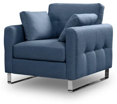 Produktbild von Sessel "Alanto" in blau Flachgewebe Clubsessel 93 x 94 cm