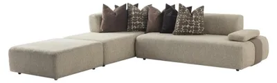 Produktbild von Modernes Wohnzimmer Ecksofa Designer Polsterhocker Moderne Couch