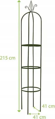 Immagine prodotto di Pergola da giardino in metallo 215x41cm rotonda per piante rampicanti