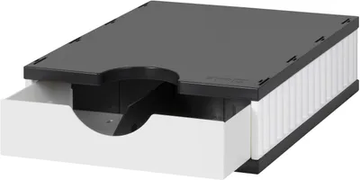 Produktbild von Styro 268-0101.0905S, Polystyrene, Schwarz, Weiß, 1 Schublade(n), 225 x 315 x 49 mm, 248 mm, 331 mm