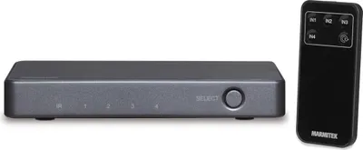 Produktbild von HDMI Switch 4K - Marmitek Connect 620 UHD 2.0 - 4 ein / 1 aus - Ultra HD 60Hz - Automatische Umschaltung zwischen HDMI Quellen - HDCP 2.2 - HDMI Schalter - 3840 x 2160 - HDR 4K60