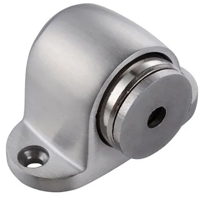 Produktbild von Magnetischer Türstopper aus gebürstetem Metall zur Bodenmontage