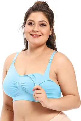 Produktbild von Himmelblau Schwangerschafts Still BH Nahtloser Still-BH Schlaf Ohne Bš¹gel fš¹r Damen (Gr??e 48E 50ABCDE 52ABCD)