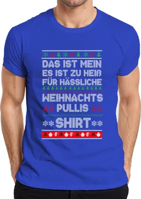 Produktbild von Ugly Christmas Sweater Weihnachtsoutfit - Weihnachten Xmas Christmas Herren T-Shirt, Blau, XXL