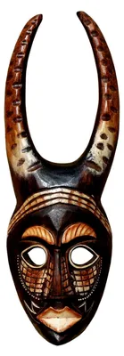 Produktbild von Handgefertigte Holzmaske aus Bali - 50 cm hoch