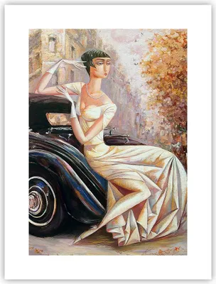 Produktbild von Poster - Poster ohne Rahmen - frau retro stil - 30x40 cm - Wand Bild - Wanddeko - Wandbilder - Kunstposter - Wandposter - Bilder - Kunstdruck - Wanddekoration - Wandbild - P2XPA30x40-3467