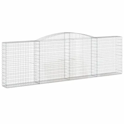 Obrázok produktu pre vidaXL Gabión s vysokým oblúkom 400x30x120/140 cm Pozinkované železo