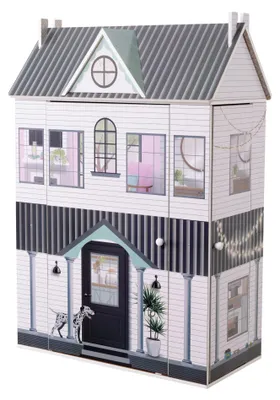 Produktbild von Olivia's Little World Traumland Bauernhaus 3-stöckiges Holzpuppenhaus und 11-teiliges Zubehörset für 12 Puppen