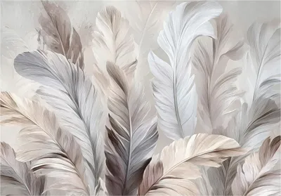 Produktbild von Fototapete Federn Abstrakt Natur - 400x280 cm - Vliestapete Wohnzimmer Schlafzimmer - Vlies Fototapete Beige - 15856VX8