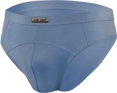 Produktbild von Sesto Senso Herren Slipy Nipper - Bequeme Baumwollunterwäsche mit Elasthan, Sportlicher Schnitt, Jeansblau, Perfekte Passform, Flache Nähte, Ideal für den Alltag, Hergestellt in Polen, Größe SM02 L