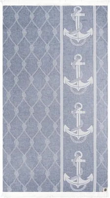 Produktbild von 440s Pareo Strand-Tuch Anker & Knoten Blau