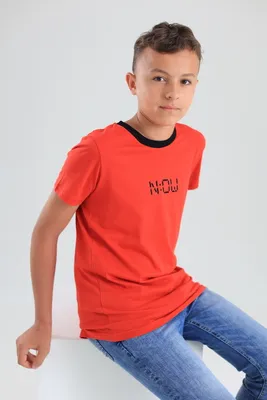 Produktbild von Jungen-T-Shirt Now  - Rot - 164