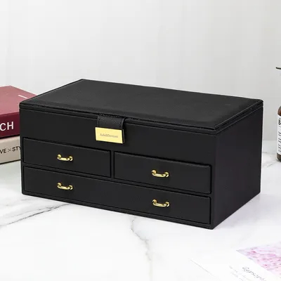 Produktbild von ADEL DREAM Schmuckkästchen, 3 Gläser, Schmuckstücke, in denen Ringe, Ohrringe, Halsketten, Armbänder, elegante Geschenke für Frauen und Mädchen aufbewahrt werden.