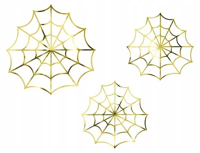 Produktbild von Party Deco Goldene Spinnweben Dekoration Halloween 3 Stück