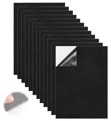 12 selbstklebende EVA-Schaumplatten 21x30 cm, 1 mm, schwarz