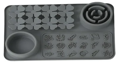 Immagine prodotto di Ciotola Zimilo Slow Feeder per cani e gatti, ciotola anti-ingurgitamento in silicone con ventosa, antiscivolo, favorisce un'alimentazione lenta, facile da pulire, grigia