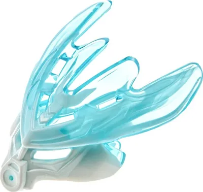 Produktbild von 1x Lego Bionicle Figur Maske weiß transparent blau Kanohi Schutzmaske 19149pb03