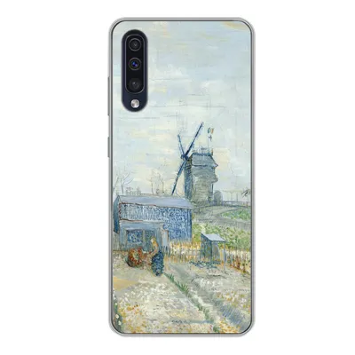 Produktbild von MuchoWow® Handyhülle Schutzhülle Hülle für Samsung Galaxy A50 Montmartre: Mühlen und Gärten - Vincent van Gogh Silikon Softcase Handy Hülle - Mobiltelefonhülle