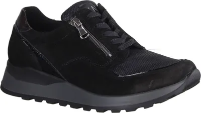 Produktbild von Waldläufer Hiroko Orthotritt 364H15-492 Schnürer, Damen, Leder, Schwarz - Damenschuhe Bequeme Schnürschuhe, Schwarz, leder/textil (order/tappei/lightstretch/blush)