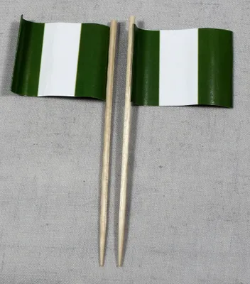 Produktbild von Party-Picker Flagge Nigeria Papierfähnchen in Spitzenqualität 25 Stück Beutel