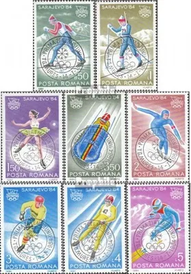Produktbild von Briefmarken Rumänien 1984 Mi 4003-4010 (kompl.Ausg.) gestempelt Olympische Winterspiele 1984