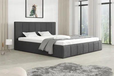 Produktbild von Polsterbett Doppelbett DETROIT 160x200cm Stoff Freya Grafit