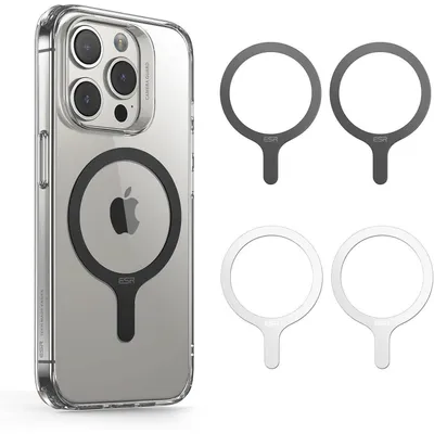 Produktbild von MagSafe Ring Aufkleber 4 Stück Schwarz & Weiß für Handyhüllen